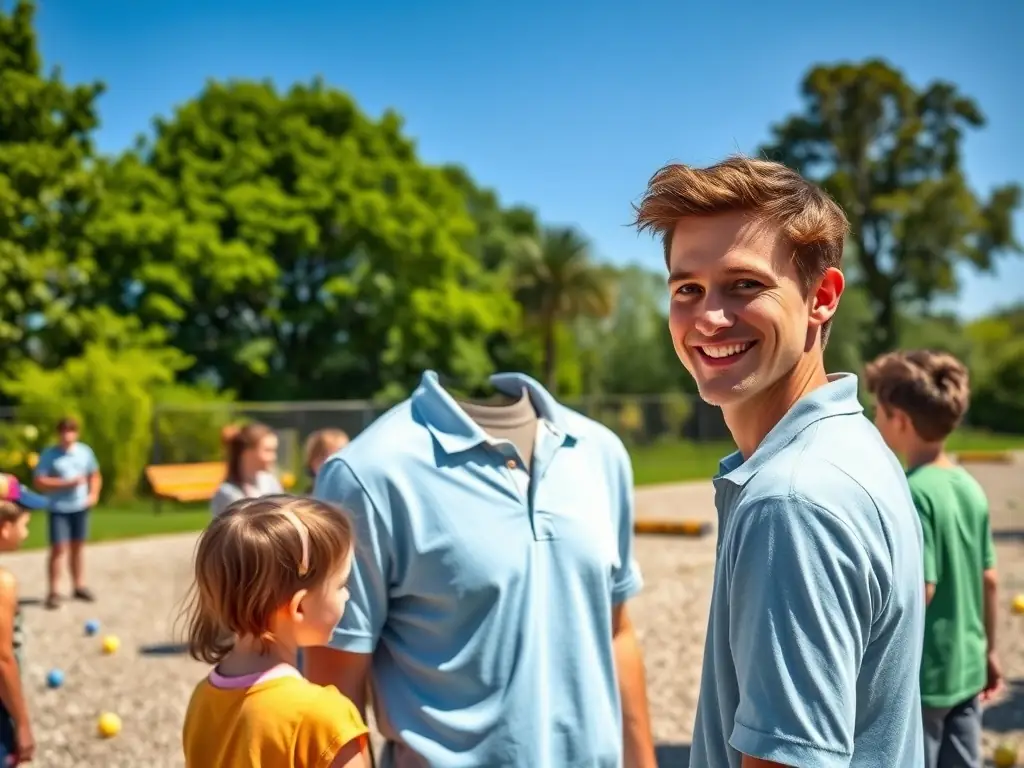 A photo of young students learning the rules and techniques of pétanque from a qualified instructor, emphasizing the educational aspect of the program.