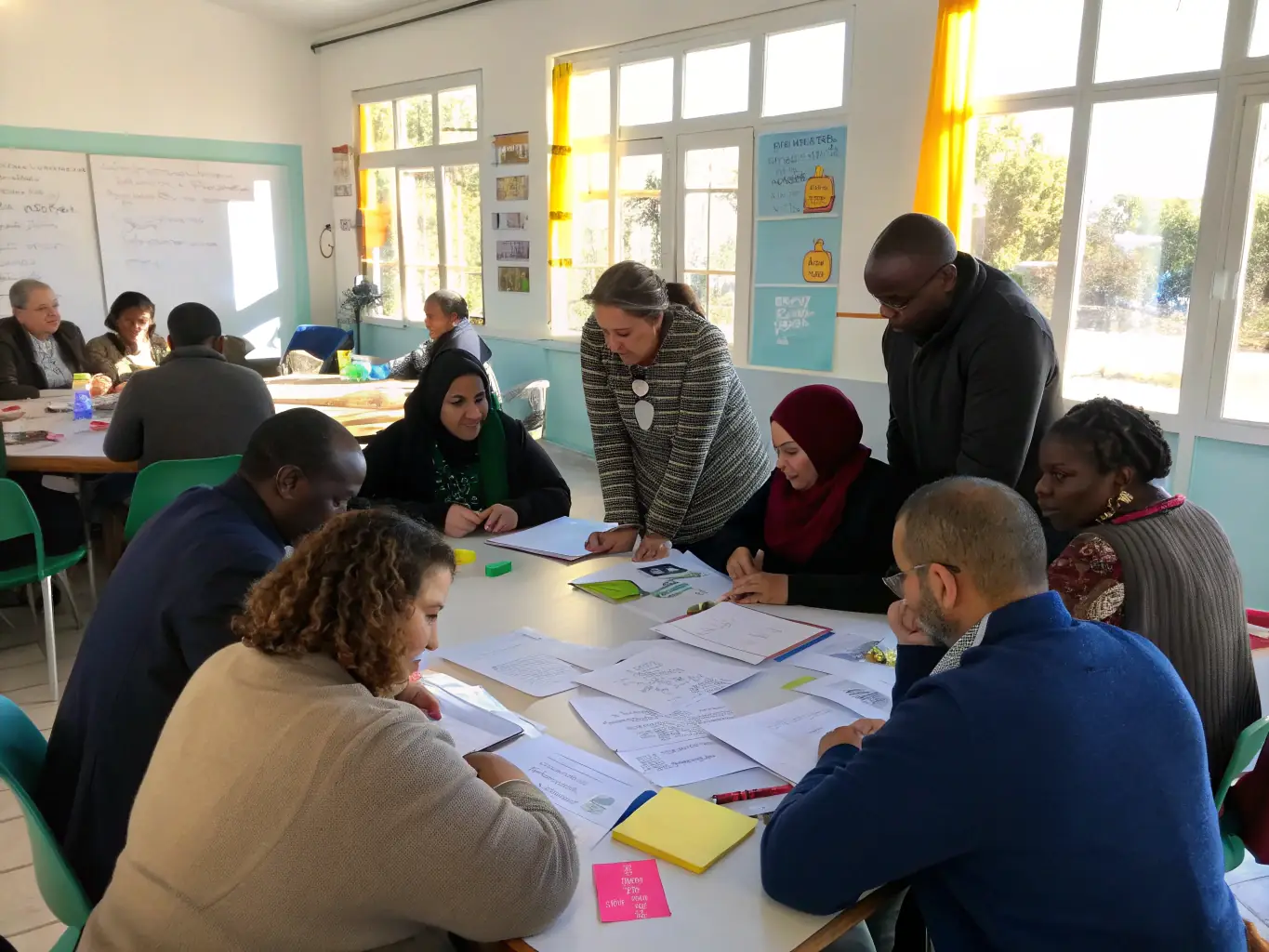 An image of educators and volunteers participating in a training workshop, highlighting the organization's commitment to sustainable community engagement.